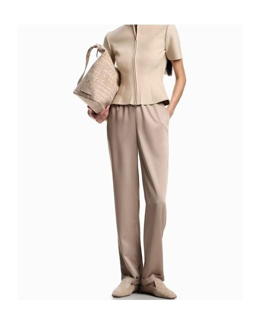 Emporio Armani Natural Elasticated Trousers