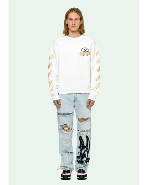 Off-White c/o Virgil Abloh White Tape Arrows Crew Neck Sweatshirt for men