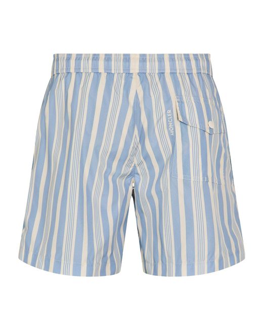 Moncler Blue Simple Swim Trunks for men