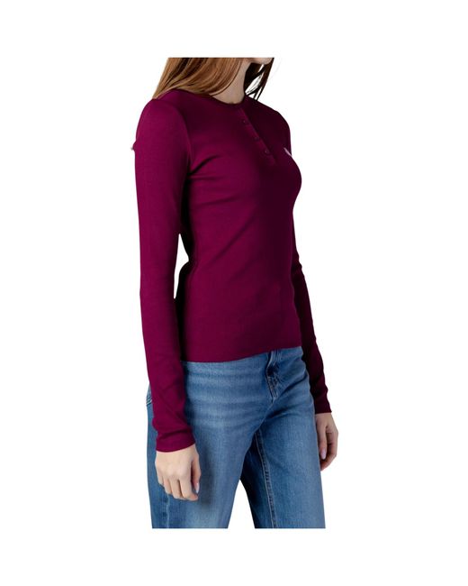 Calvin Klein Blue Long-Sleeved Button-Up T-Shirt