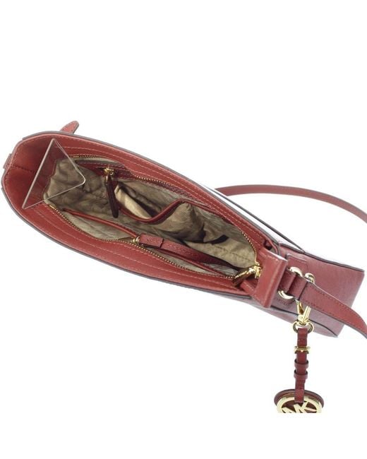 Michael Kors Red Logo Details Cross-Body Bag