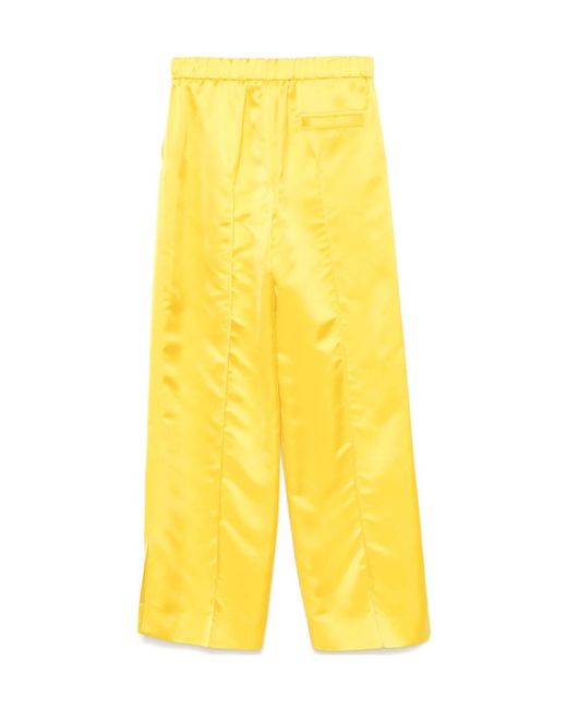 Jil Sander Yellow Satin Trousers