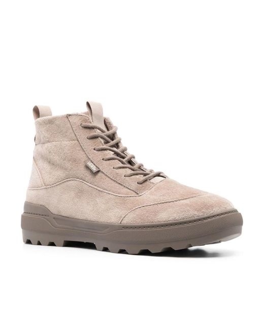 Vans Brown Logo Lace-Up Shoes for men