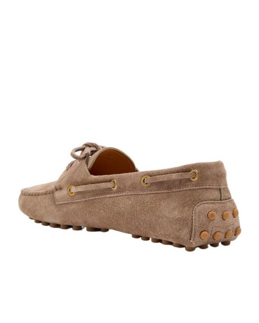 Tod's Brown Gommino Suede Loafers
