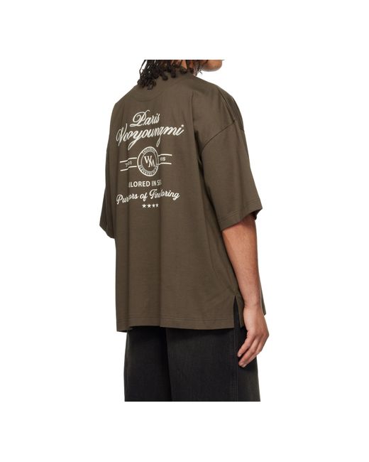 Wooyoungmi Green Letter Pattern T-Shirt for men