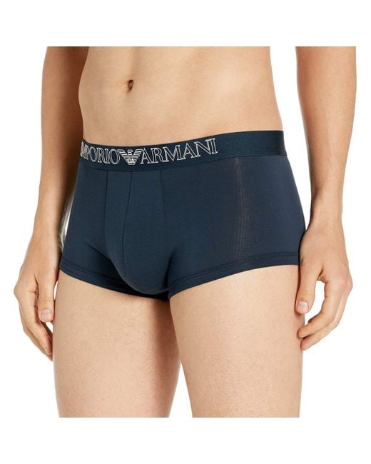 Emporio Armani Blue Logo Panties for men
