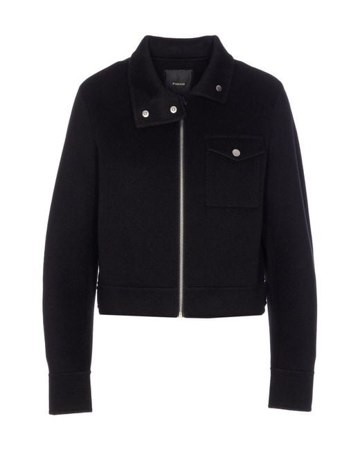 Pinko Blue Long Sleeved Zip-Up Jacket
