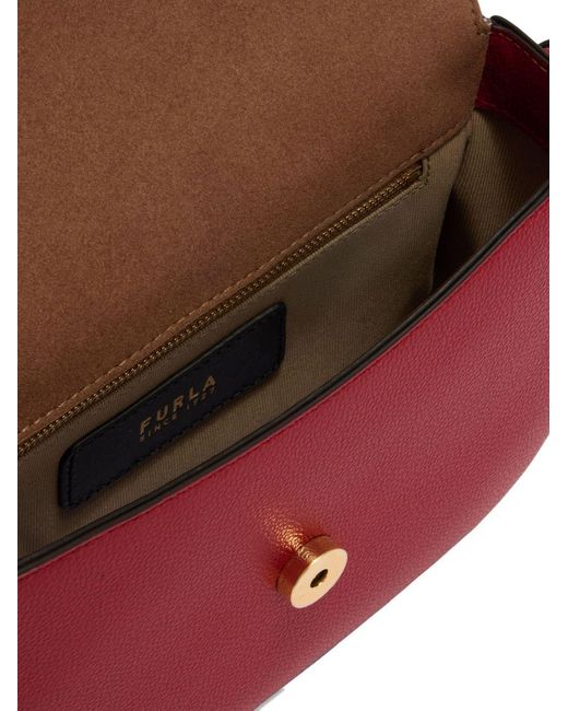 Furla Red Moonlight Small Shoulder Bag