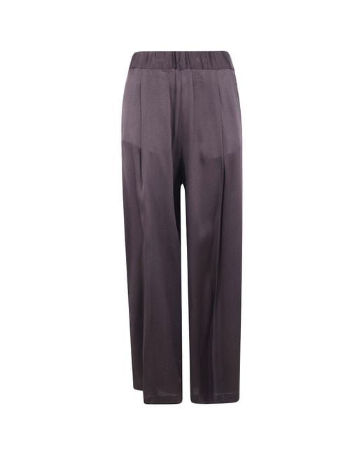 Semicouture Purple Elastic-Waist Trousers