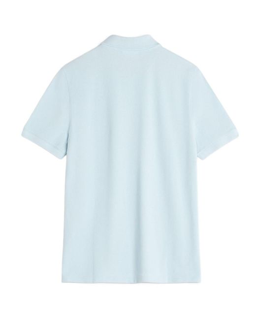 Maison Kitsuné Blue Maison Kitsuné Fox Head Patch Short-Sleeved Polo Shirt for men