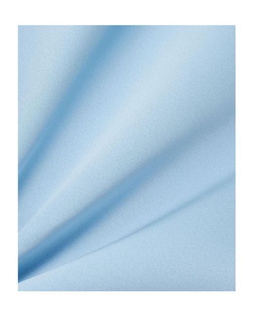 Emilia Wickstead Blue Satin Midi Skirt