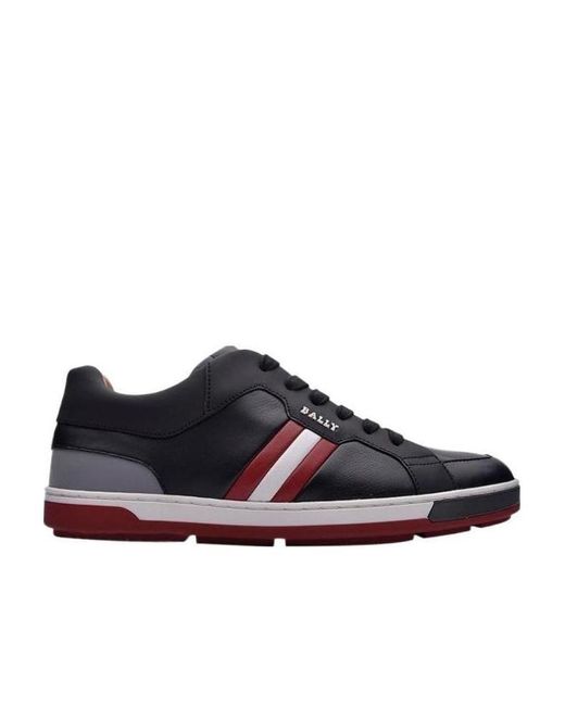 Bally Blue Striped Casual Sports Shoes for men