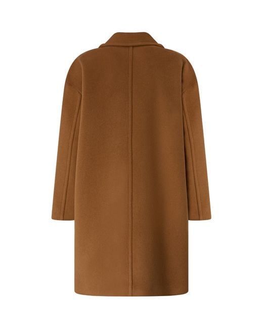 Pinko Brown Long Sleeve Belt Buttoned Coat