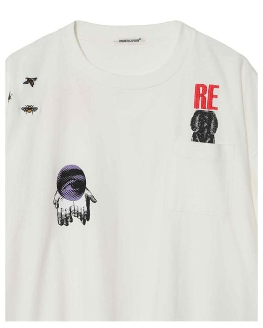 Undercover White Printed T-Shirt for men