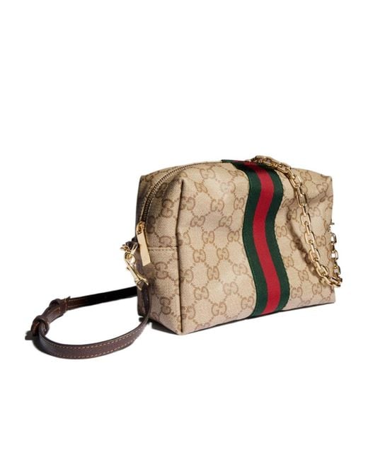 Gucci Brown Mini Camera Bag With Web