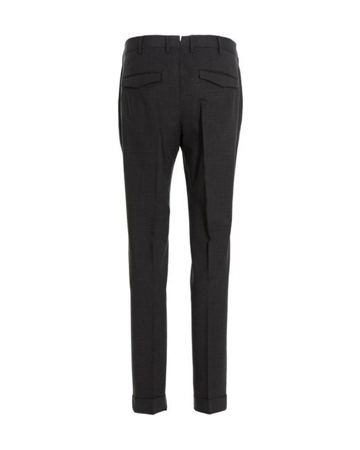Pt Pantaloni Gray Pt Torino Master Creased Wool Pants for men