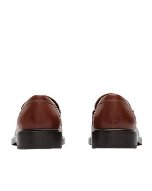Burberry Brown Leather Pembroke Loafers for men