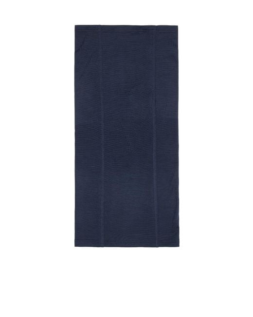 Rier Blue Cache-Cou Knitted Wool Scarf for men