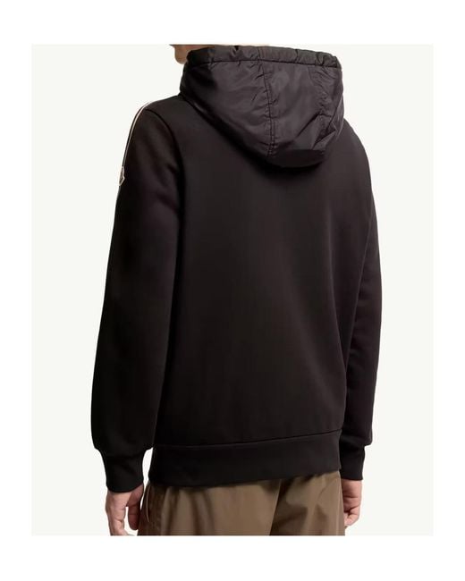 Moncler Black Logo Patch Zip-Up Jacket for men