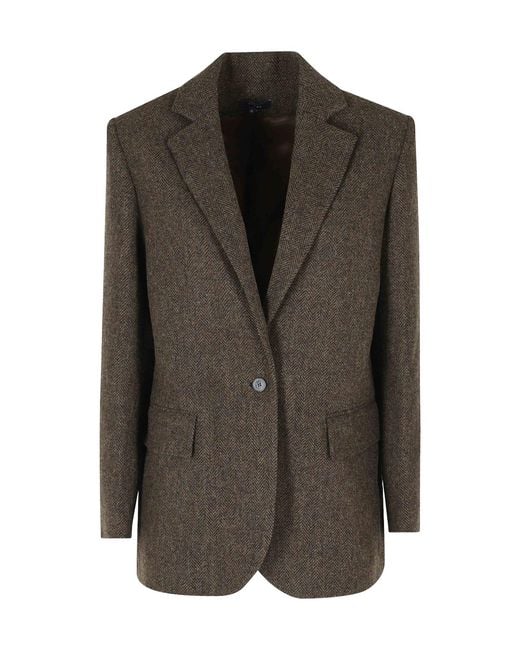 Soeur Brown Single-Breasted Blazer