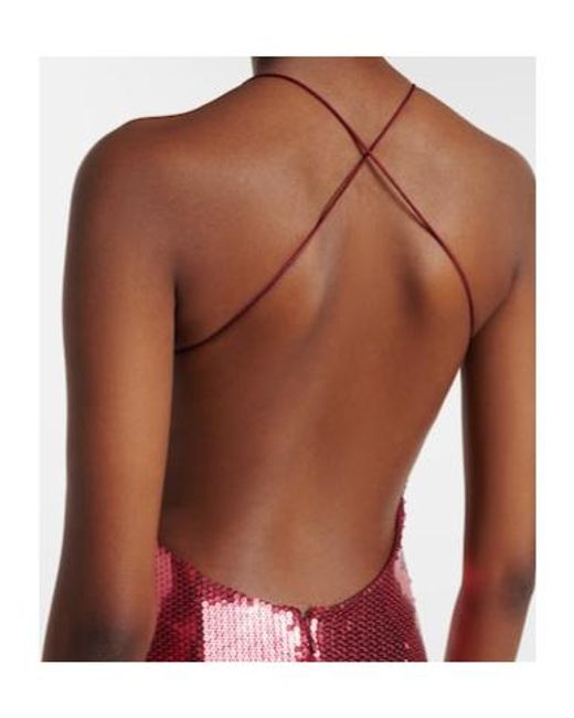 Alex Perry Red Sequined Gown