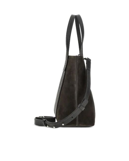Hogan Black Script Shopping Bag Small