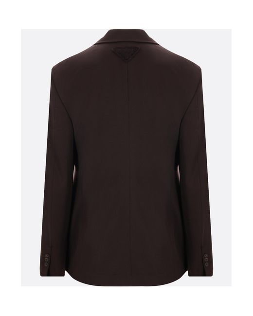 Prada Black Double Breasted Tailored Blazer for men