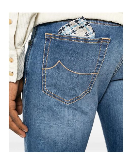 Jacob Cohen Blue Belt Loop Jeans for men