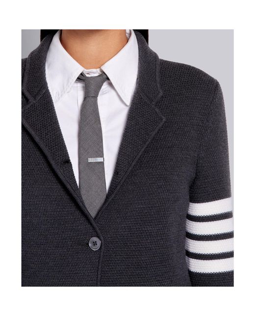 Thom Browne Black 4-Bar Merino Jacket