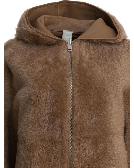 FURLING BY GIANI Brown Hooded Zip Jacket