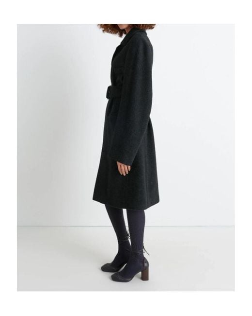 Lemaire Black Belted Tailored Coat