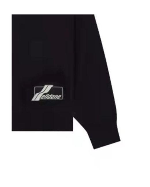 we11done Black Contrast Monogram Jumper for men