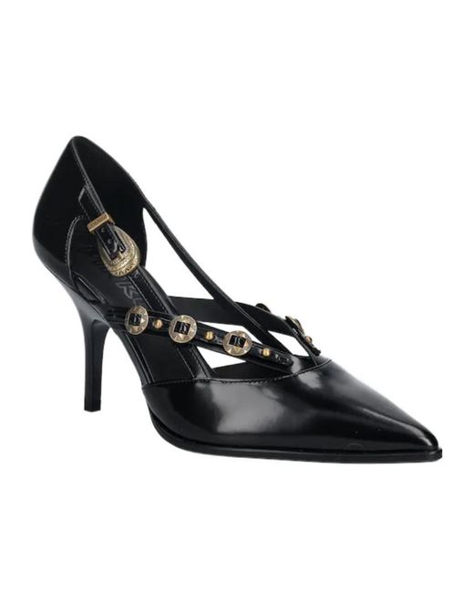 Pinko Black Pointed-Toe Buckle Strap Pumps