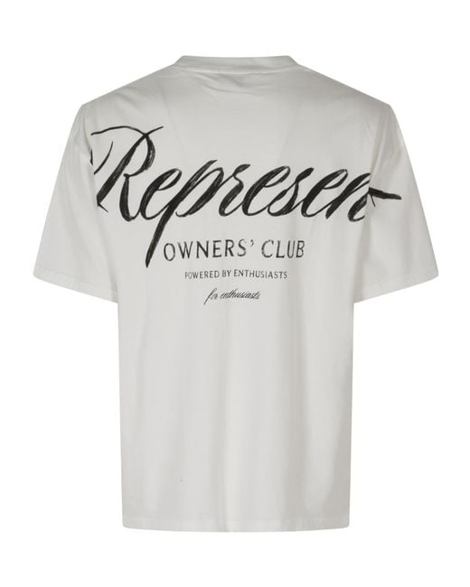 Represent White Short-Sleeved T-Shirt for men