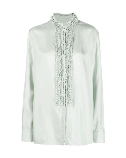 Jil Sander Multicolor Ruffle-Trim Blouse