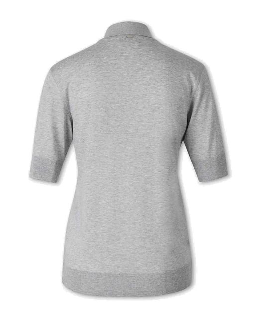 Herno Gray Resort Short-Sleeve Polo Shirt