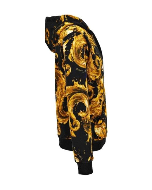 Versace Jeans Black Couture Barocco Zip-Up Hoodie for men