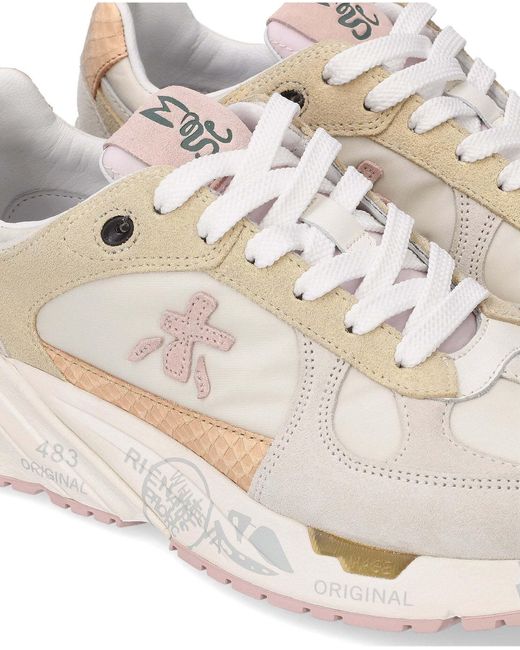 Premiata Natural Lace Up Sneakers