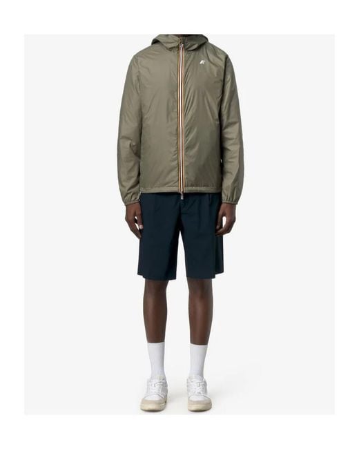 K-Way Blue Packable Hooded Jacket