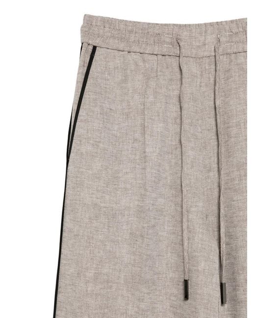 Iceberg Gray Drawstring Piped Trousers