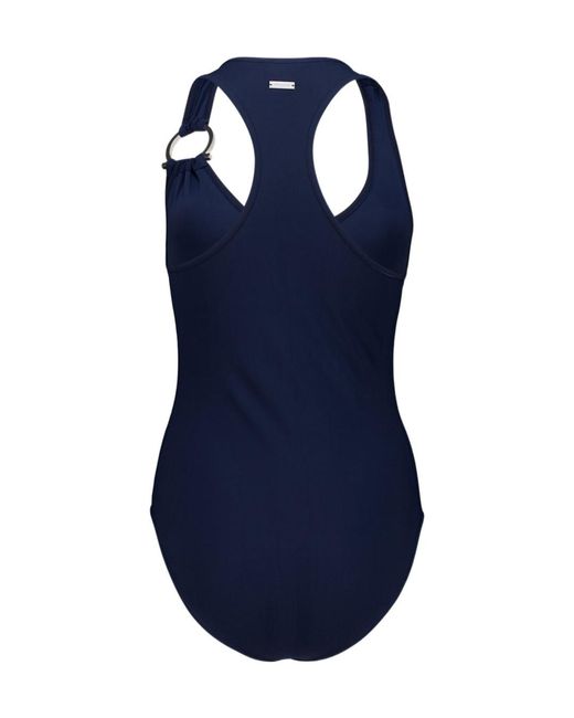 Ferragamo Blue Gancini One-Piece Swimsuit