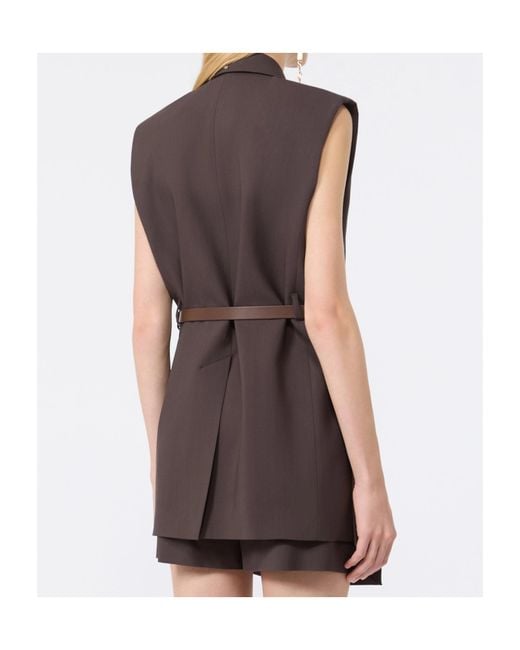 Sportmax Brown Spxgettone Spxgettone Sleeveless Blazer