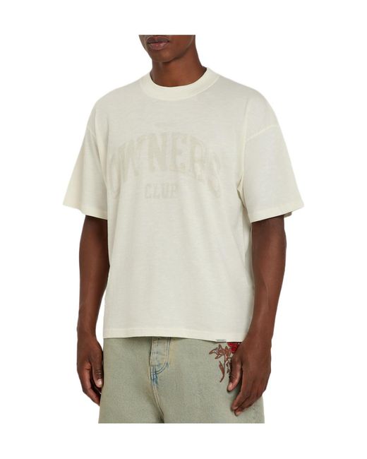 Represent White Printed Cotton T-Shirt for men