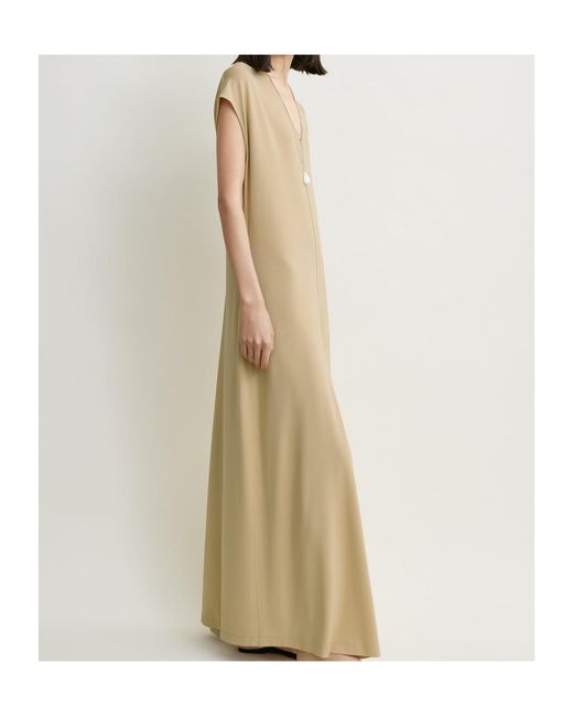 Totême Metallic V-Neck Jersey Dress