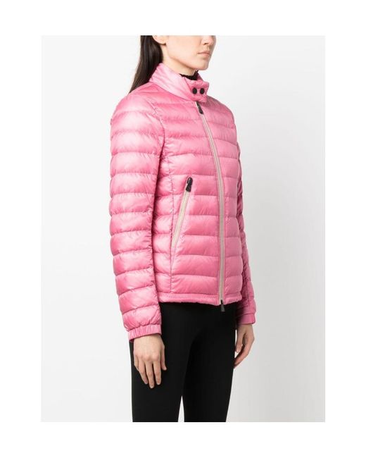 Moncler Pink Logo-Patch Padded-Design Jacket