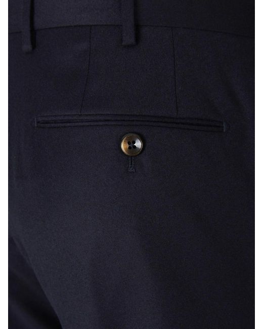 PT01 Blue Slim-Fit Wool Trousers for men