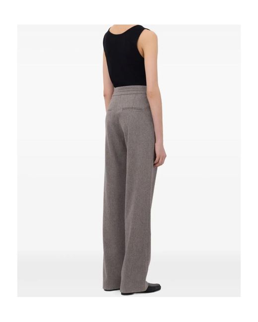 Loulou de Saison Gray Lace-Up Casual Pants