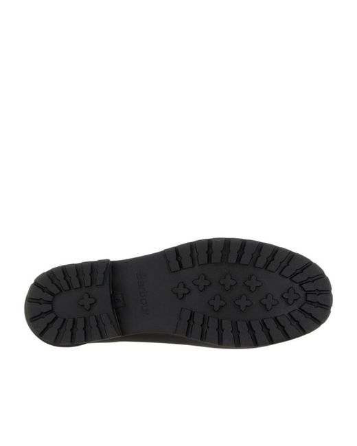 Barbour Black Round-Toe Ankle Boots