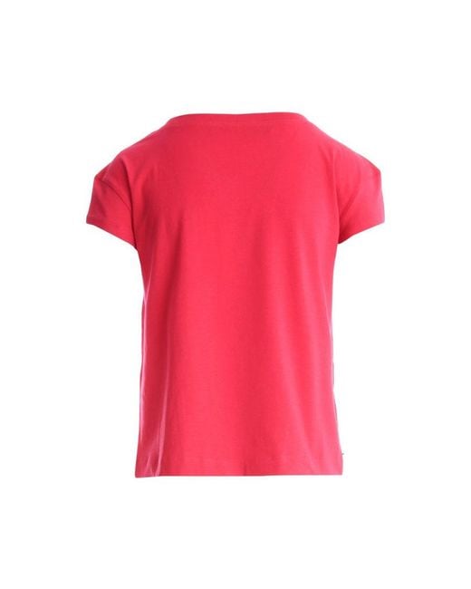 Moschino Pink Logo Printed T-Shirt With One Collar