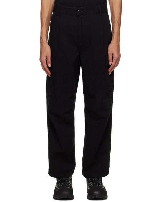 Carhartt Brown Logo Patch Cargo Trousers for men